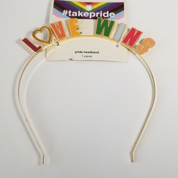 Take Pride " Love Wins" Multicolor Pride Head band New - Picture 5 of 5